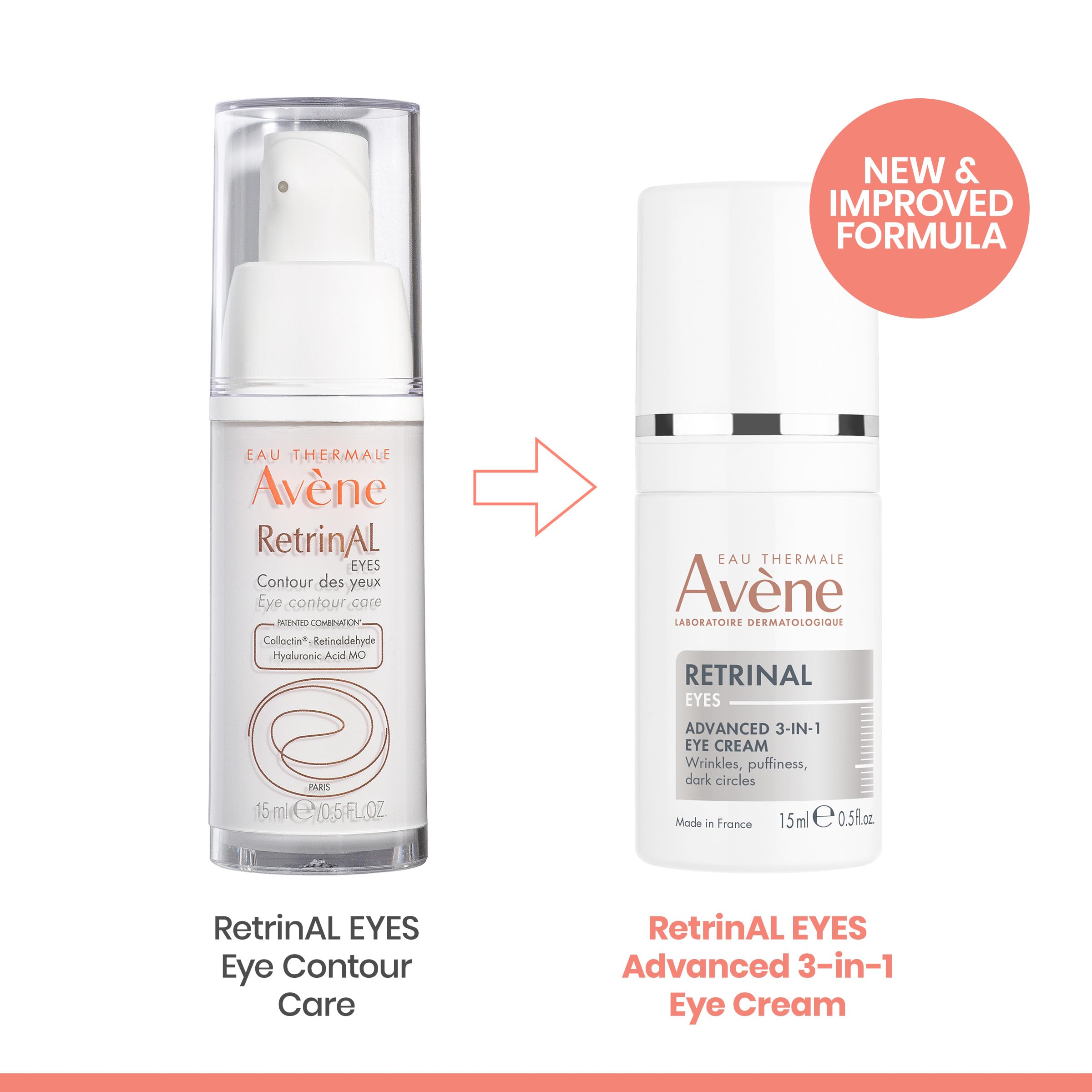 Eau Thermale Avène conceptual before and after view showing improved texture and luminosity