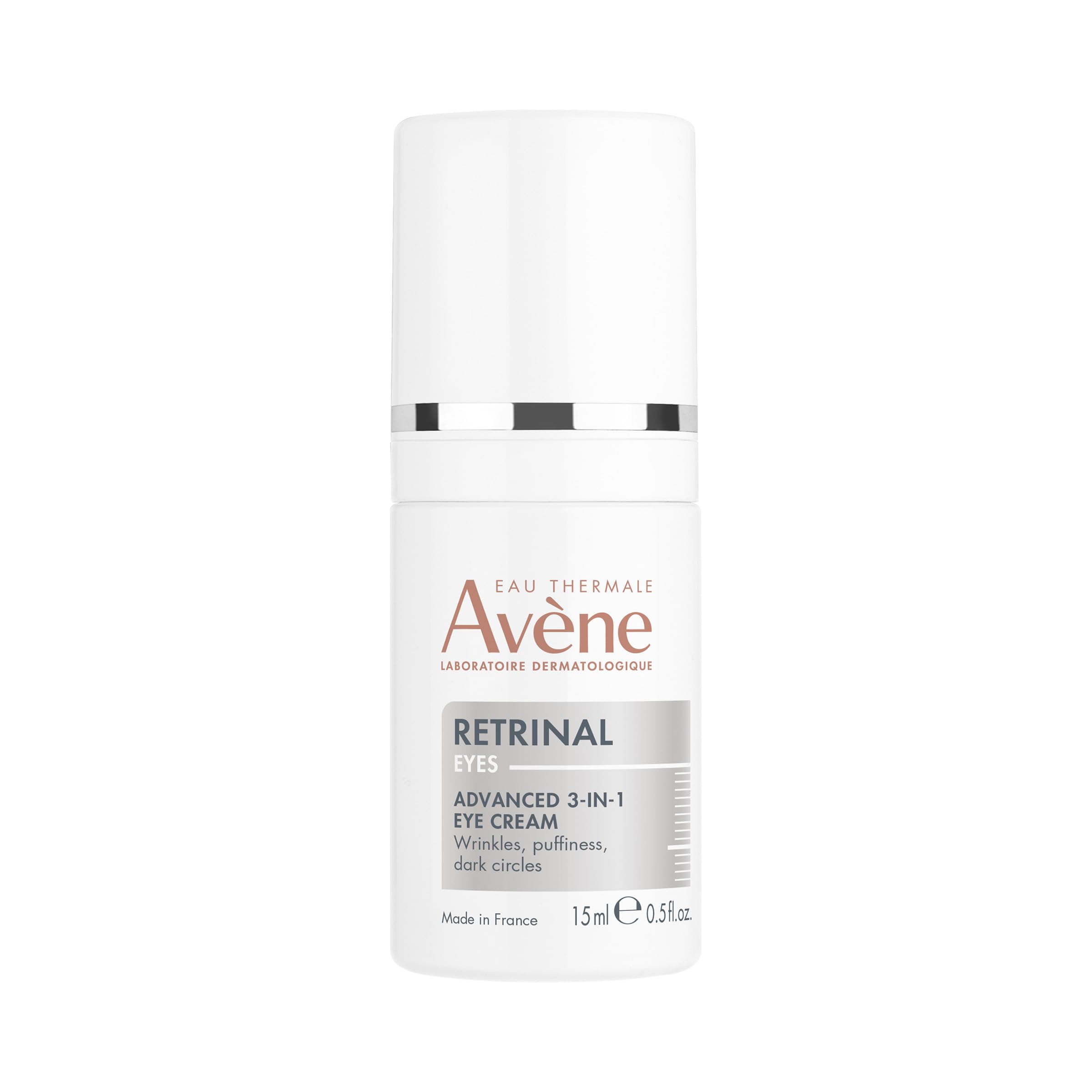Eau Thermale Avène front jar view showing compact 0.5 oz eye cream and branding benefits