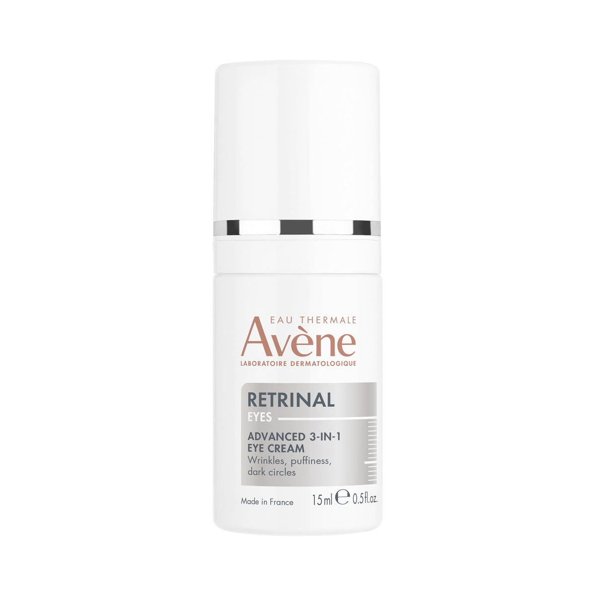 Eau Thermale Avène front jar view showing compact 0.5 oz eye cream and branding benefits