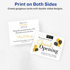Avery matte texture detail highlighting anti-glare finish and crisp printing