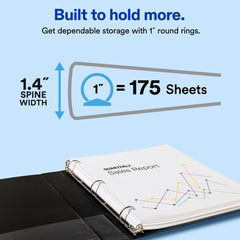 Avery interior nonstick pockets holding loose handouts to prevent ink transfer