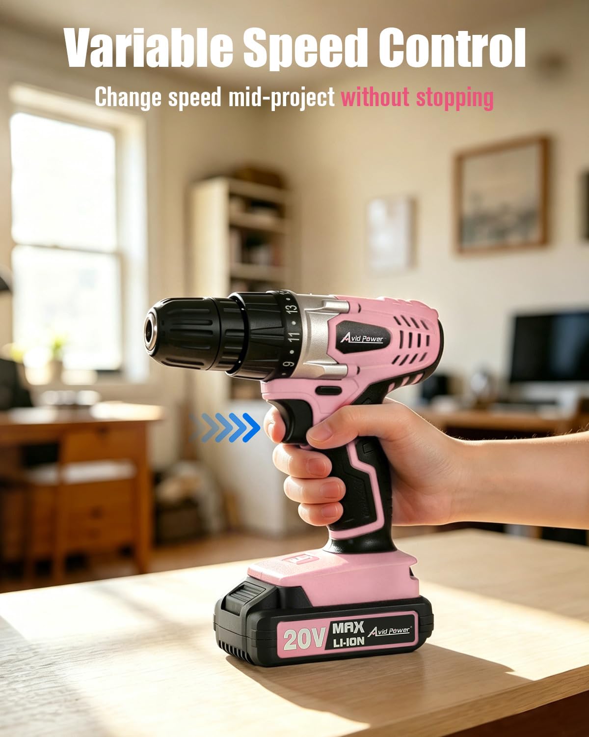 AVID POWER ergonomic rubber grip profile reducing hand fatigue during tasks