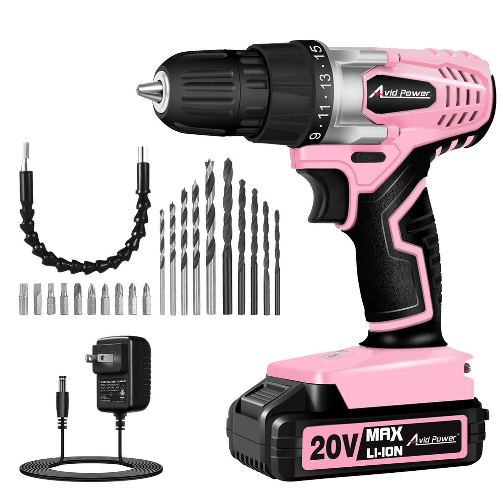 AVID POWER drill front view showing kit ready to use and compact size benefit