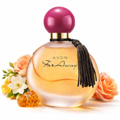 AVON Far Away front bottle view highlighting elegant silhouette and instant appeal
