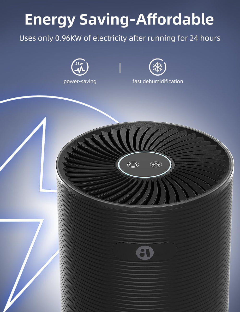 avylo SANVINDER placed on nightstand in bedroom reducing humidity for better comfort
