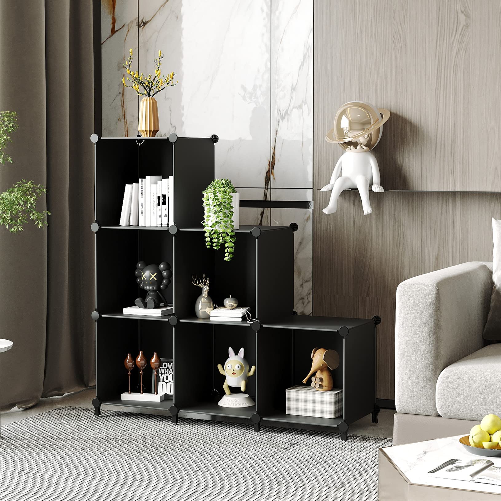 AWTATOS installed in closet holding folded clothes for space saving