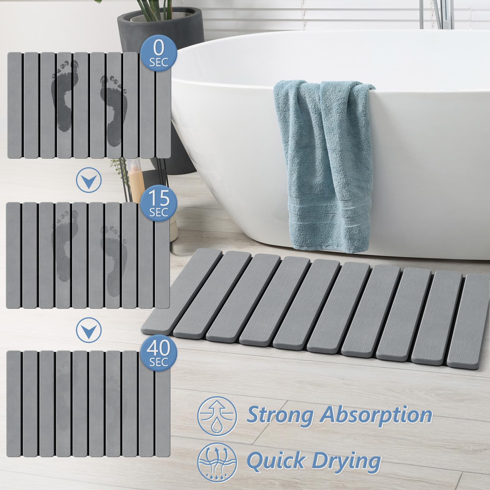 AWW foldable mat folded compact for easy storage and travel