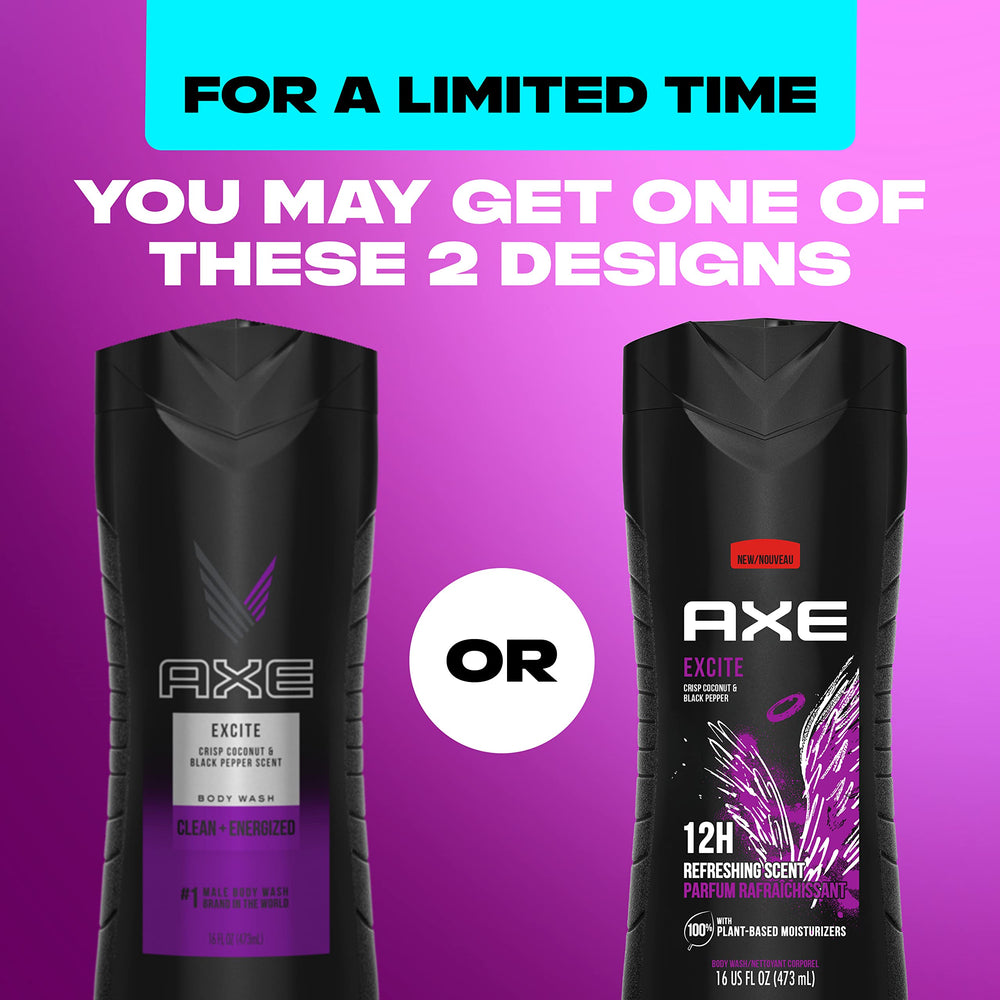 AXE bottle showing recycled plastic mark and sustainable packaging benefit