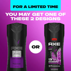 AXE bottle showing recycled plastic mark and sustainable packaging benefit