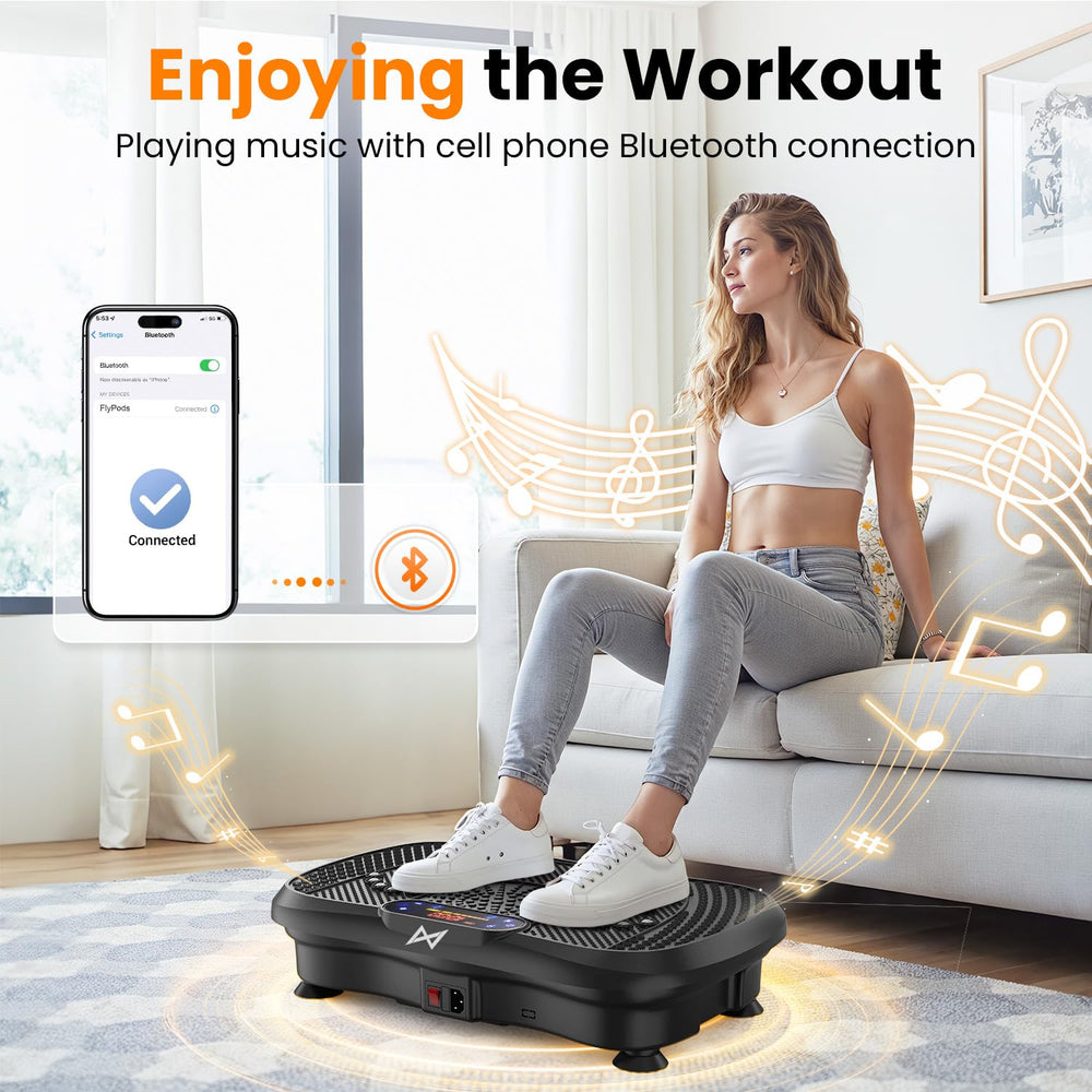 AXV vibration plate LED display visible with speed and time for easy tracking