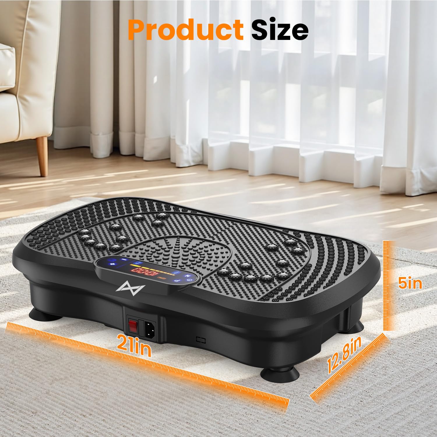 AXV vibration plate in a home gym setting for convenient daily fitness sessions