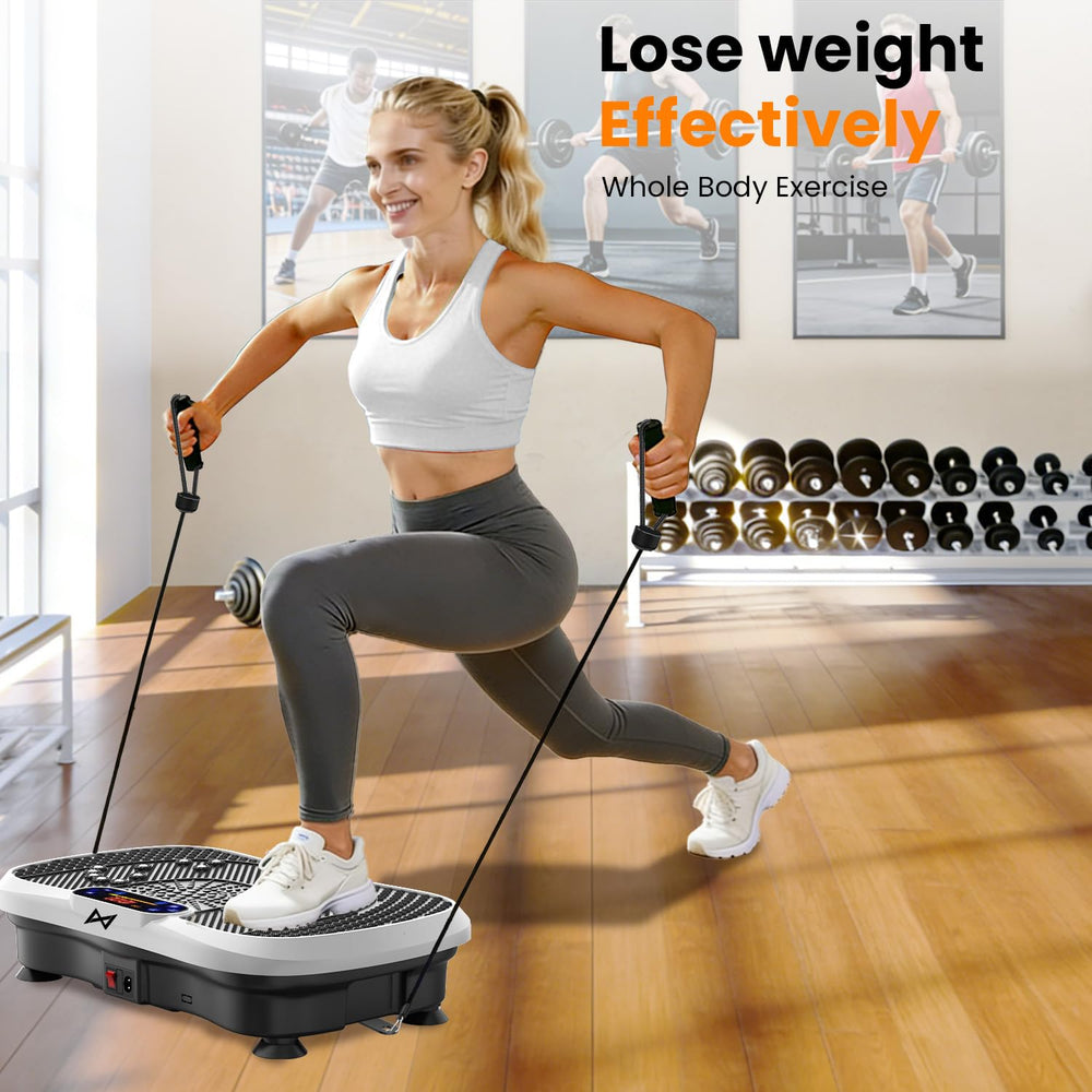 AXV side profile showing stability legs and sturdy build for steady low-impact use
