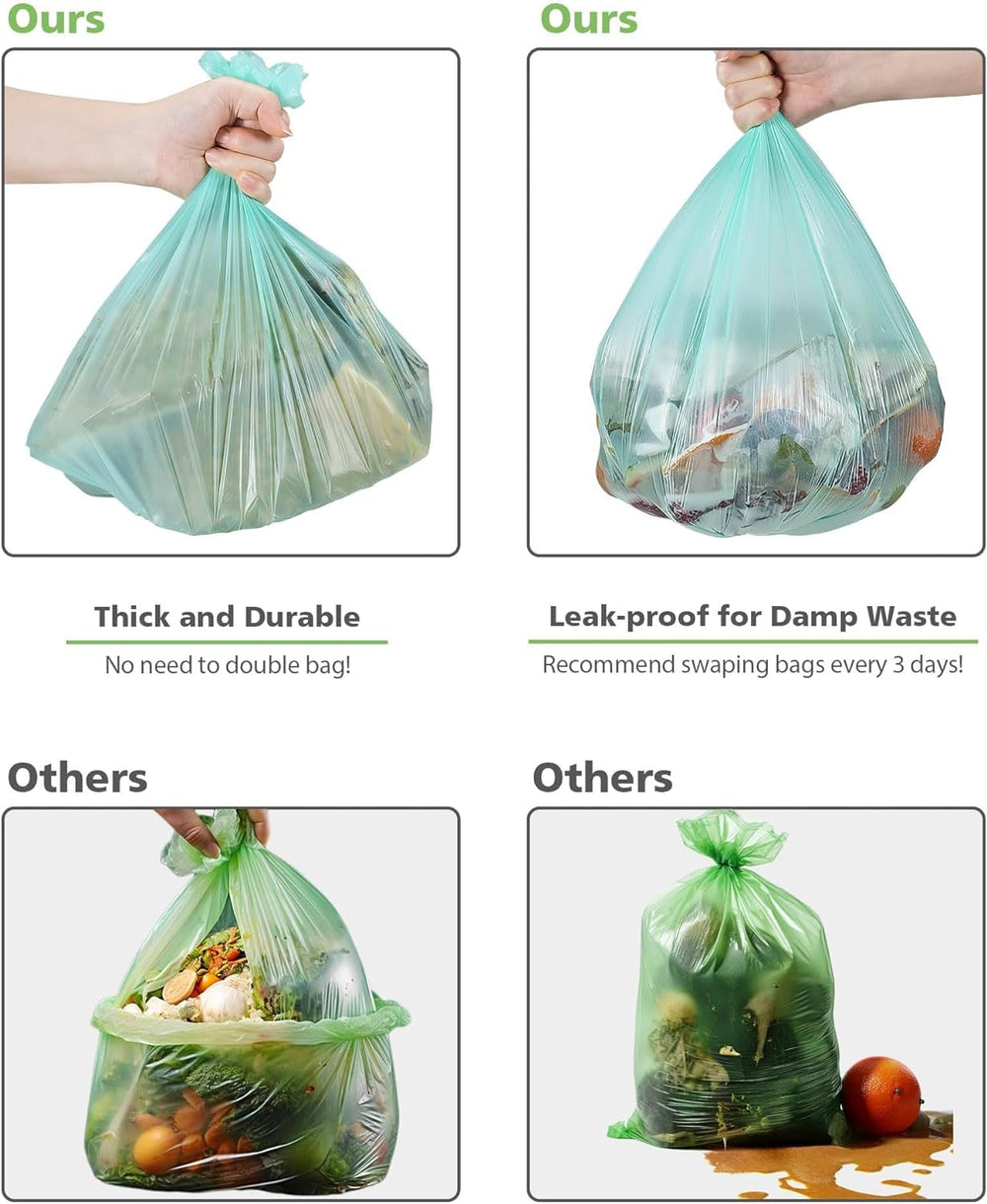 AYOTEE bag next to bathroom items, shows fit for small cans and convenience