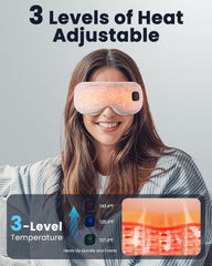 Azang eye mask closeup of metal fiber heating panel for even warmth