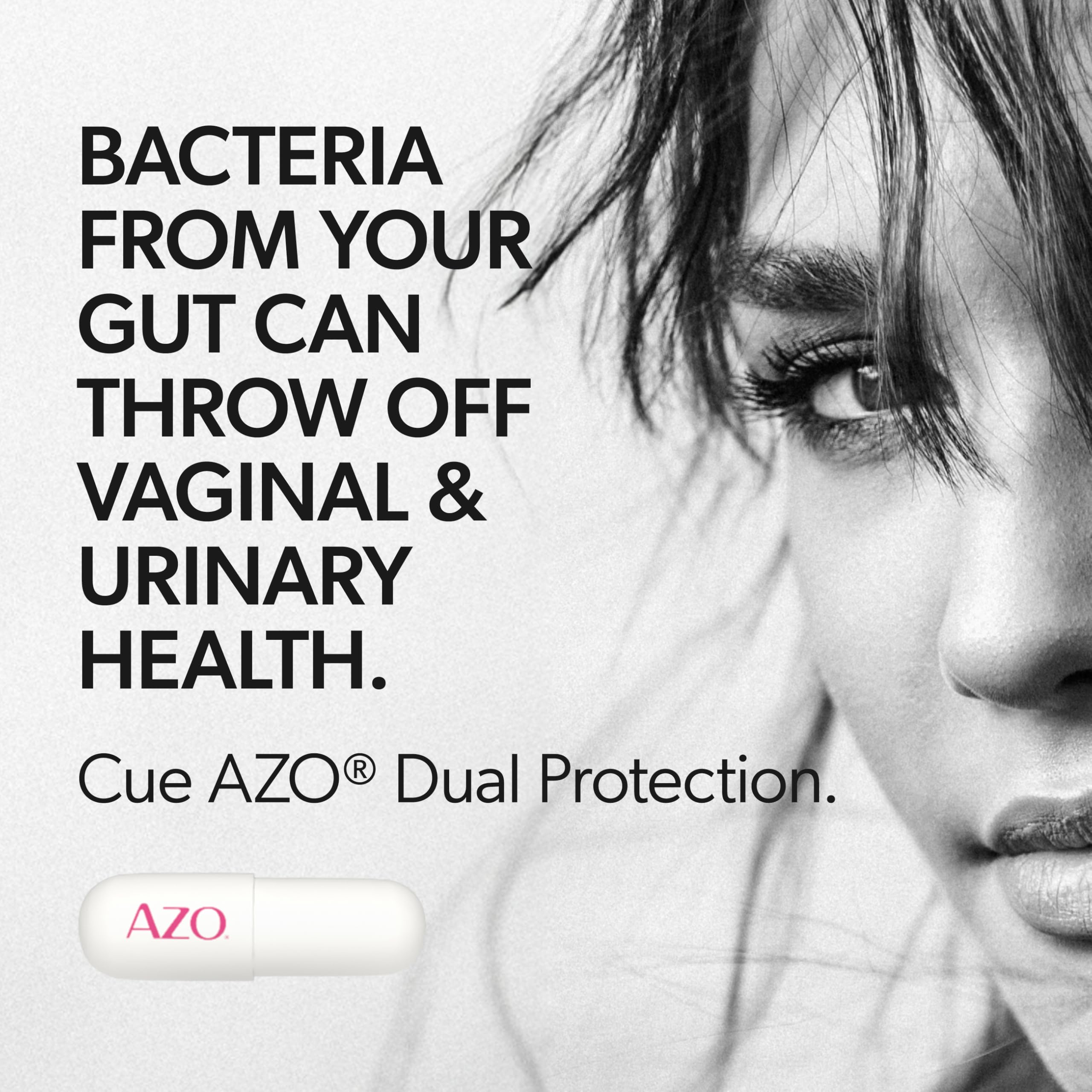 AZO ingredient callout displaying Intelliflora and PreforPro to highlight targeted support