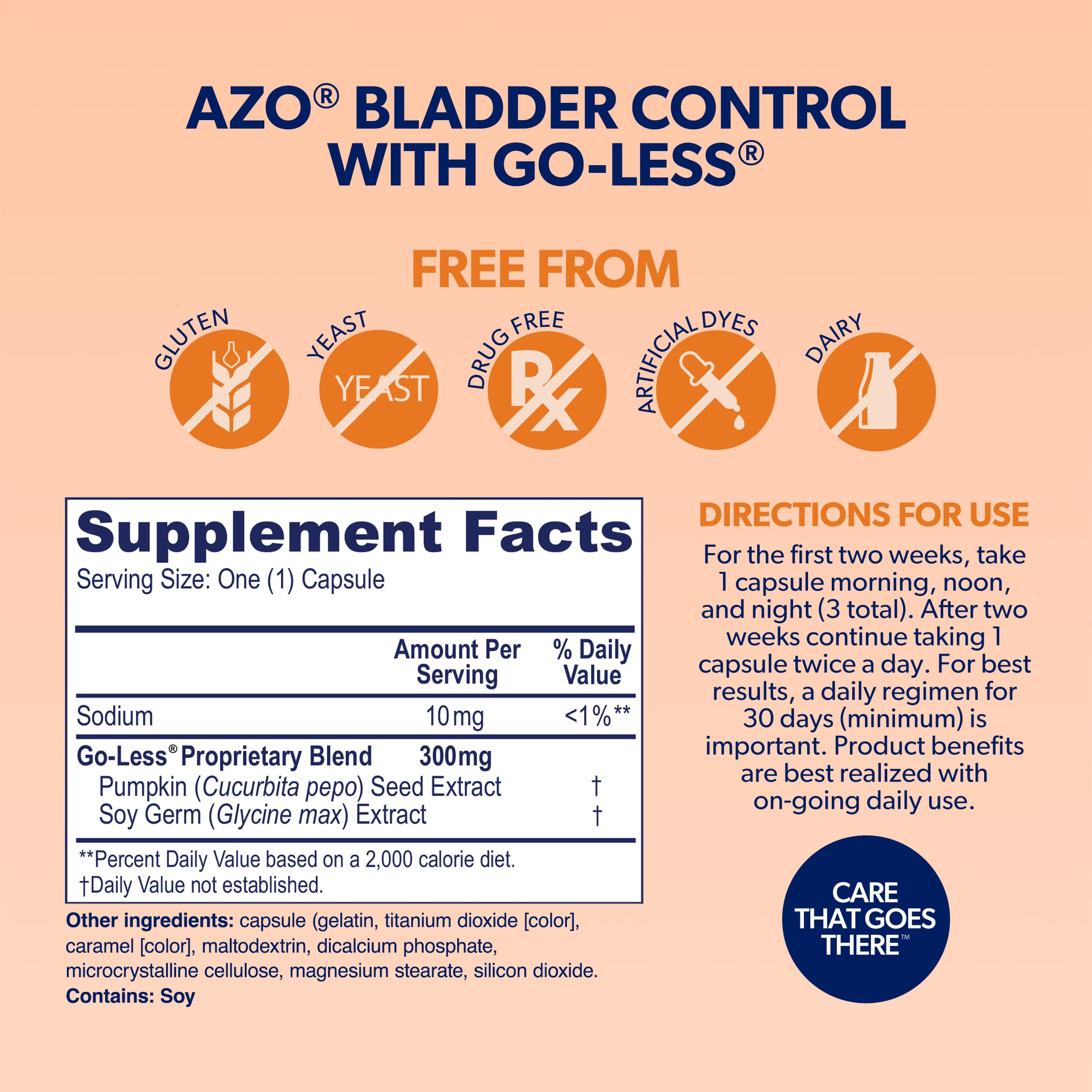 AZO pumpkin seed and soy germ ingredients displayed to show natural sourcing benefits