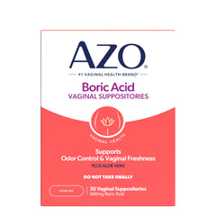AZO front packaging showing 30-count box and brand for clear identification and confidence