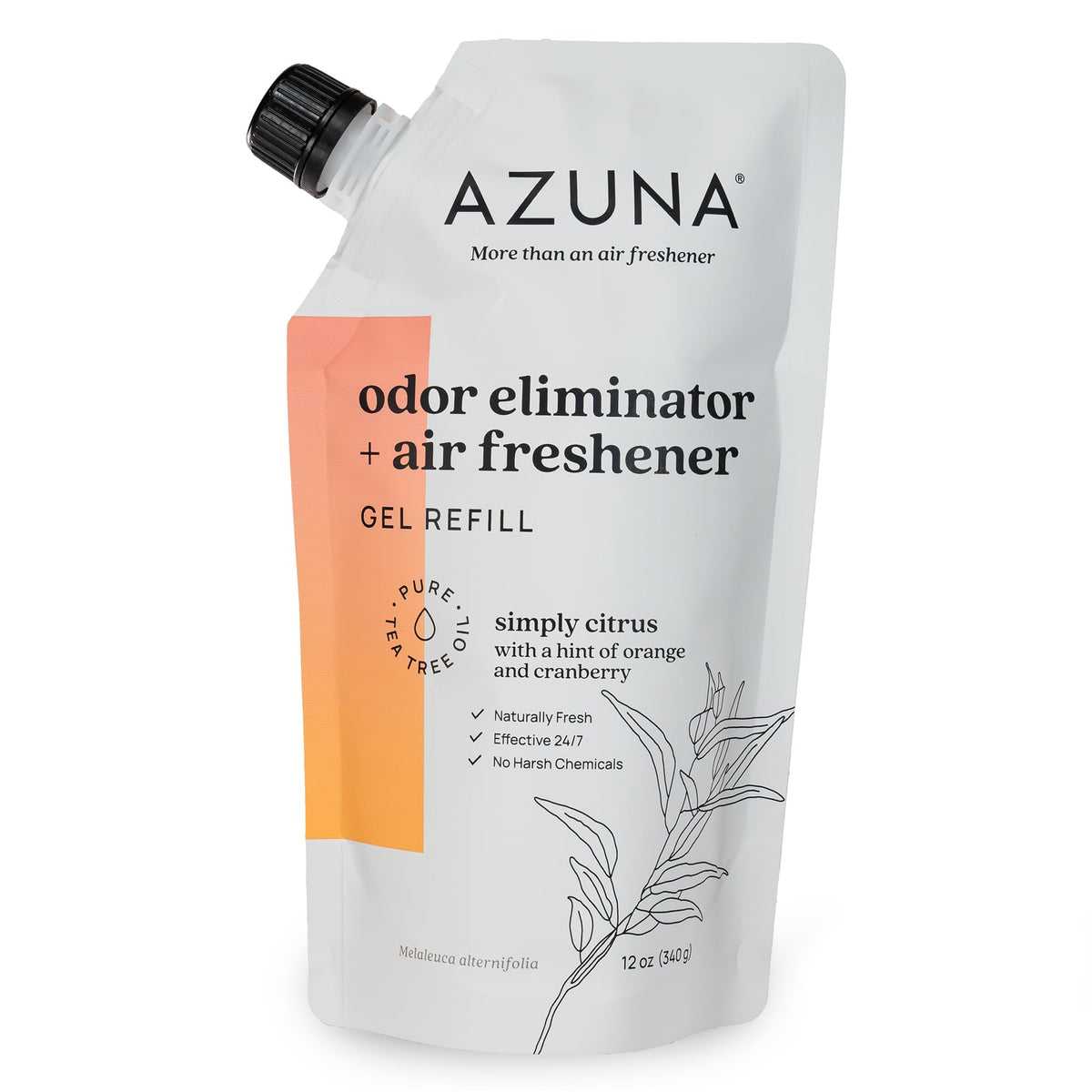 Azuna Simply Citrus front jar showing label and citrus scent benefits