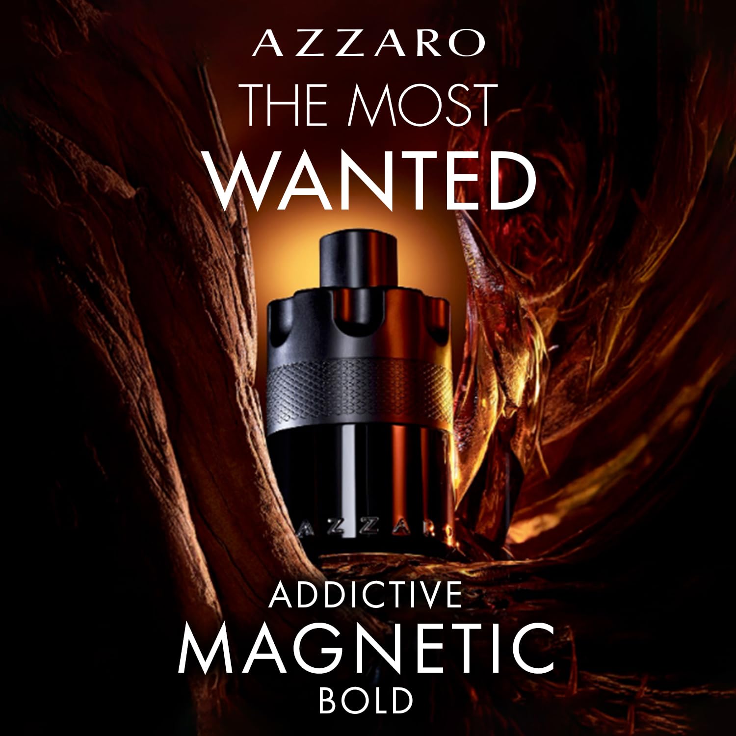 Azzaro 3.4 fl oz bottle beside everyday objects to show scale and travel readiness