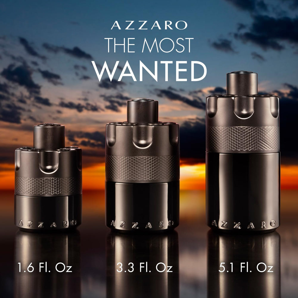 Azzaro bottle staged in an evening setting to convey seductive nighttime presence