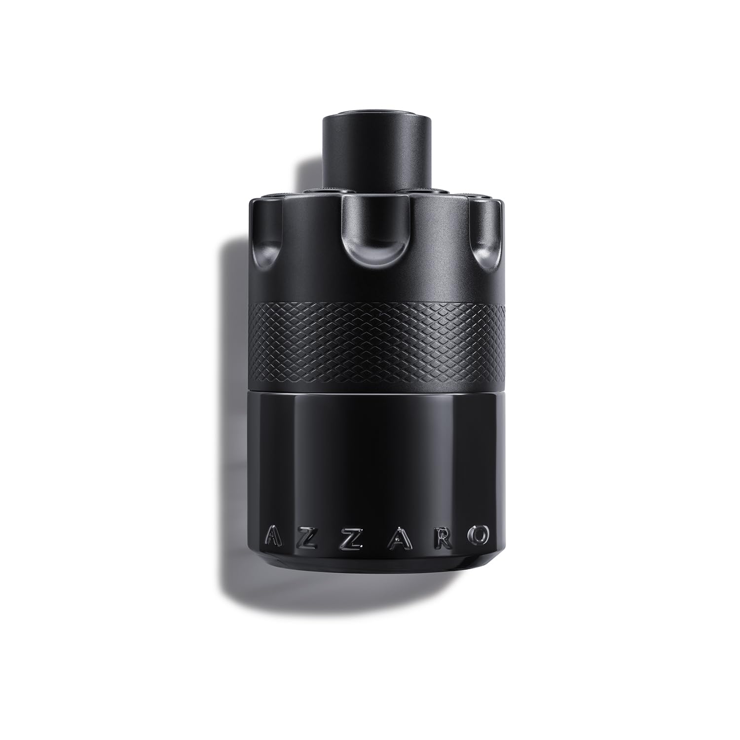 Azzaro The Most Wanted bottle front showing bold matte black design and confident appeal