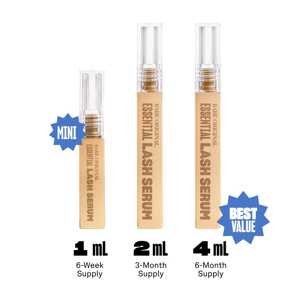 Babe Original next to everyday items showing 4mL travel-friendly, portable benefit