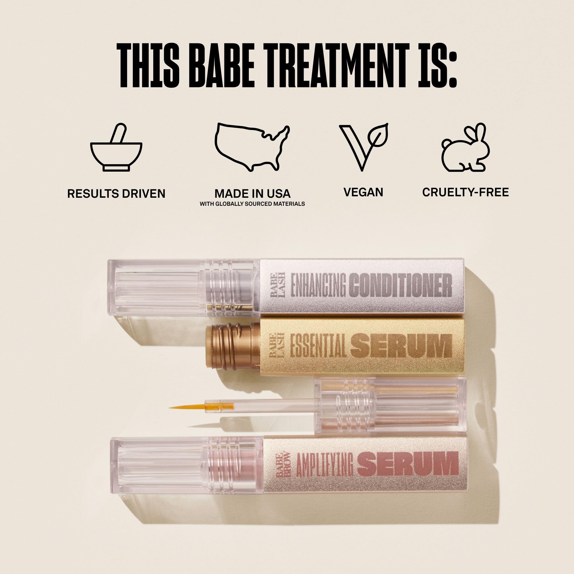 BABE ORIGINAL travel pouch with serums packed for trip-ready grooming convenience