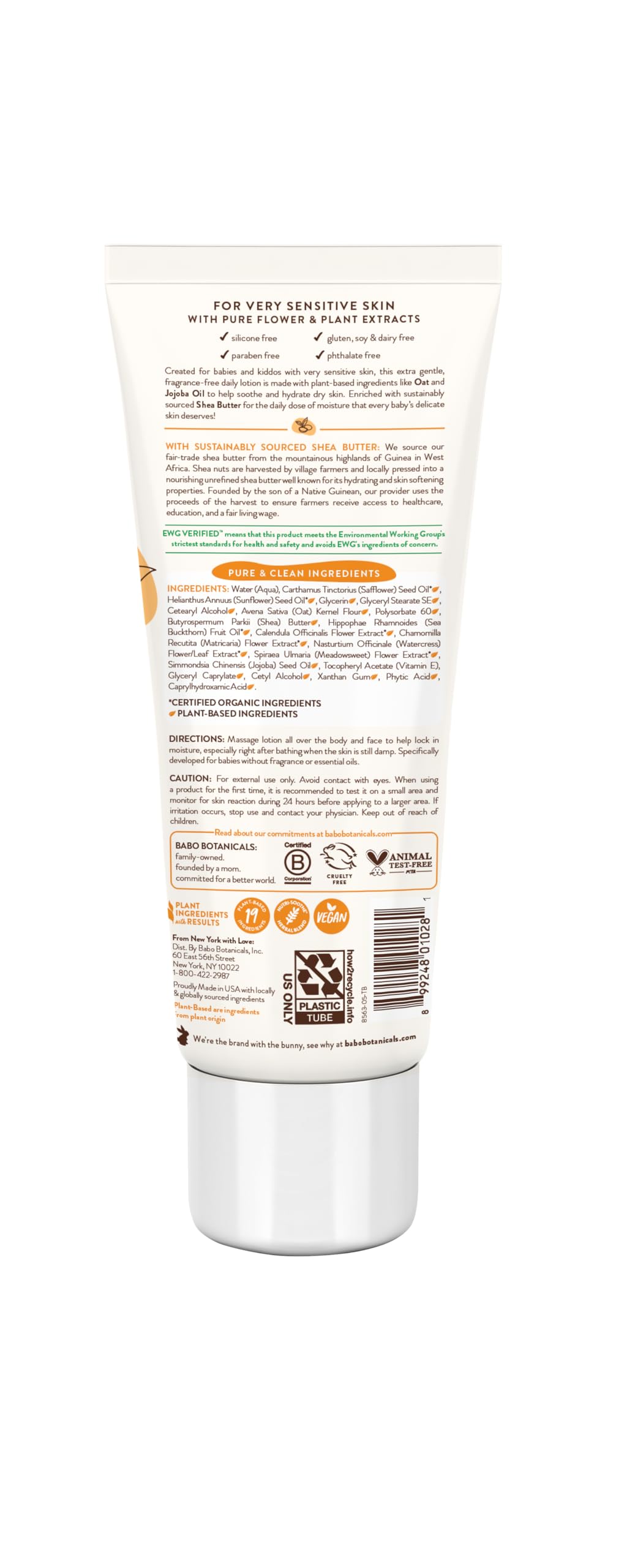 Babo Botanicals pump close-up with lotion texture demonstrating easy dispensing benefit