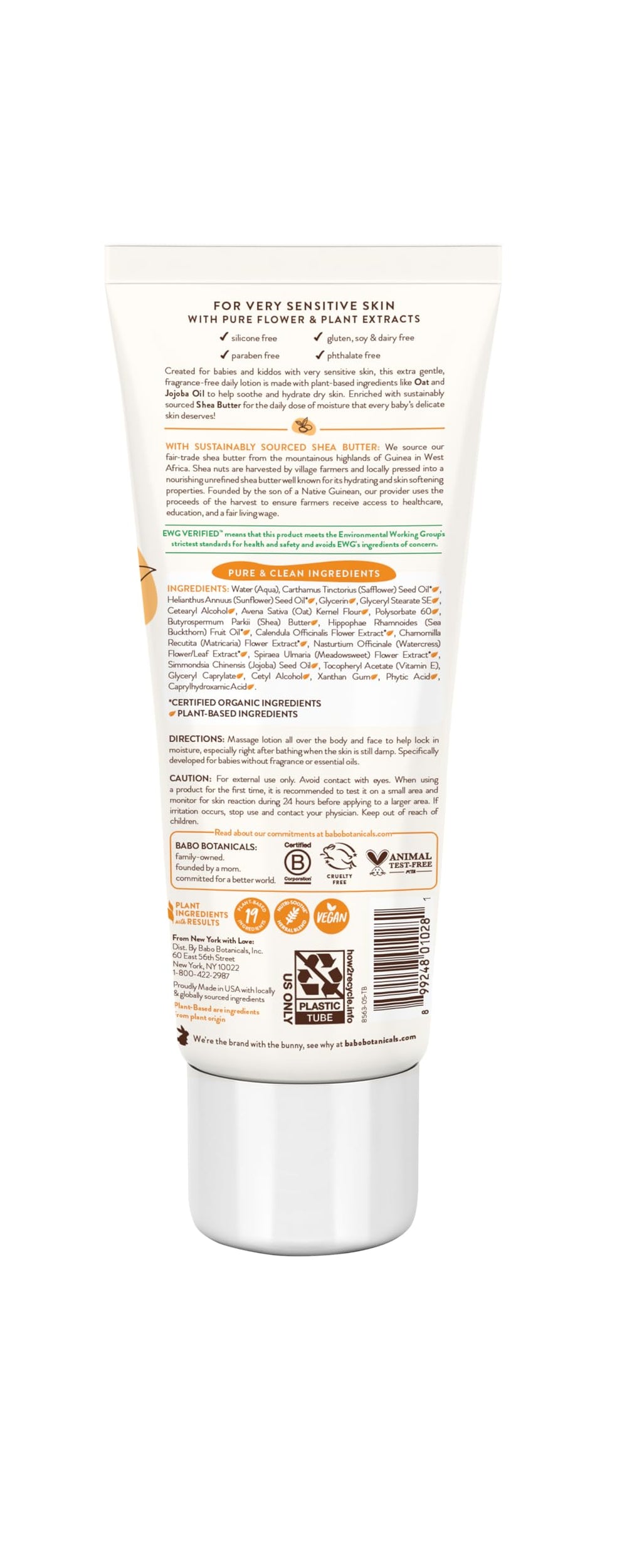Babo Botanicals pump close-up with lotion texture demonstrating easy dispensing benefit