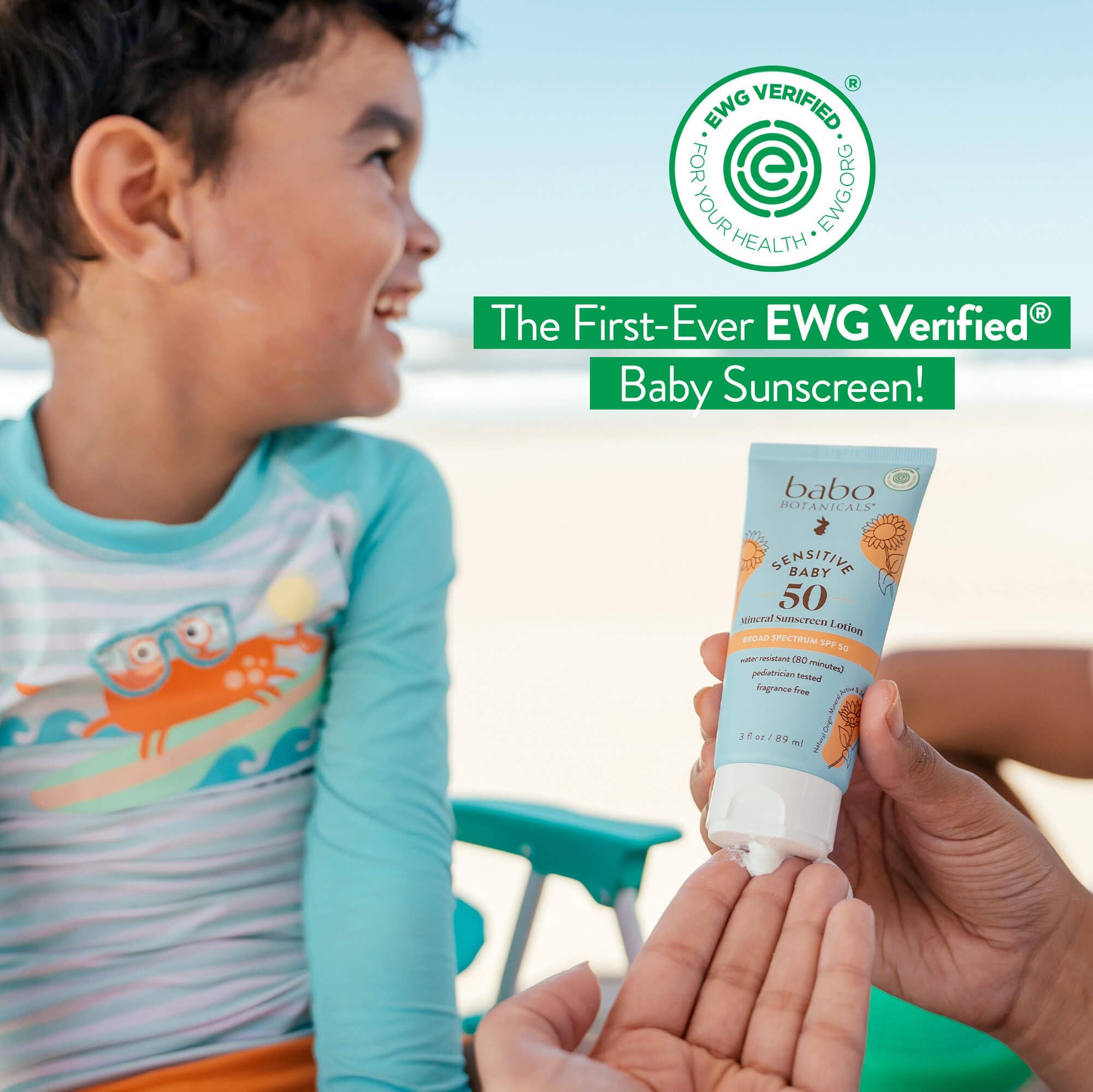 Babo Botanicals tube cap close-up highlighting travel-friendly design