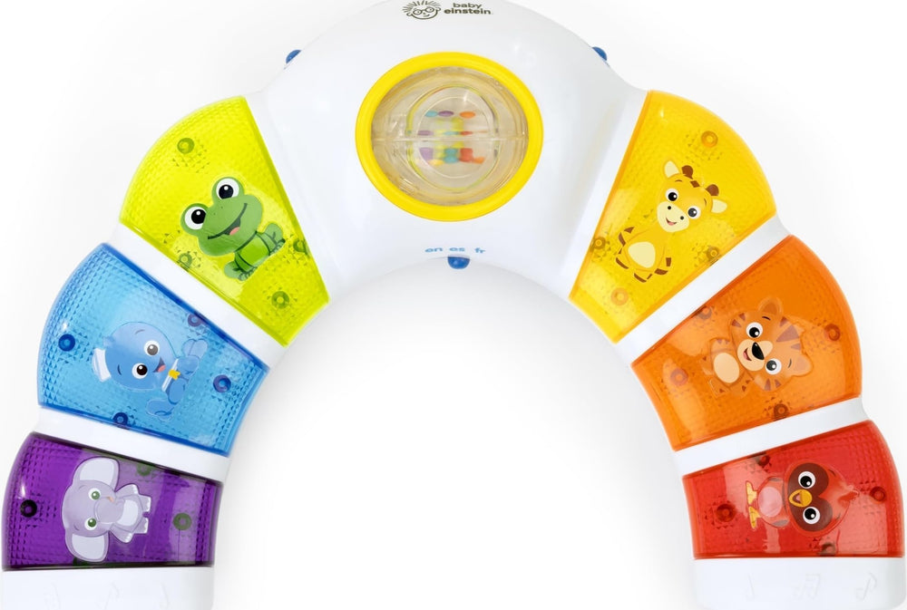 Baby Einstein front view showing lights and buttons, encourages interactive play
