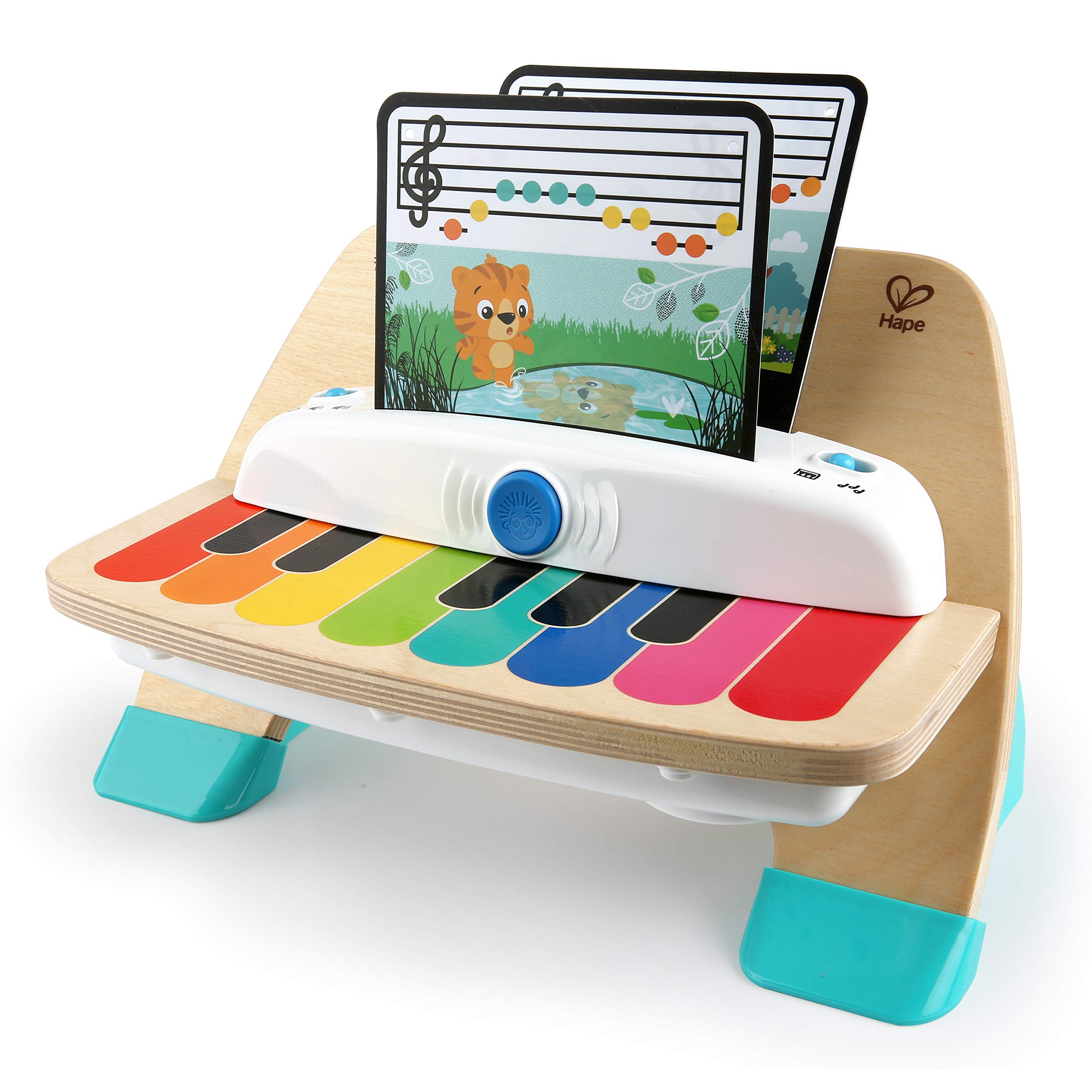 Baby Einstein front view showing colorful touch pads and durable wooden body benefit interactive play