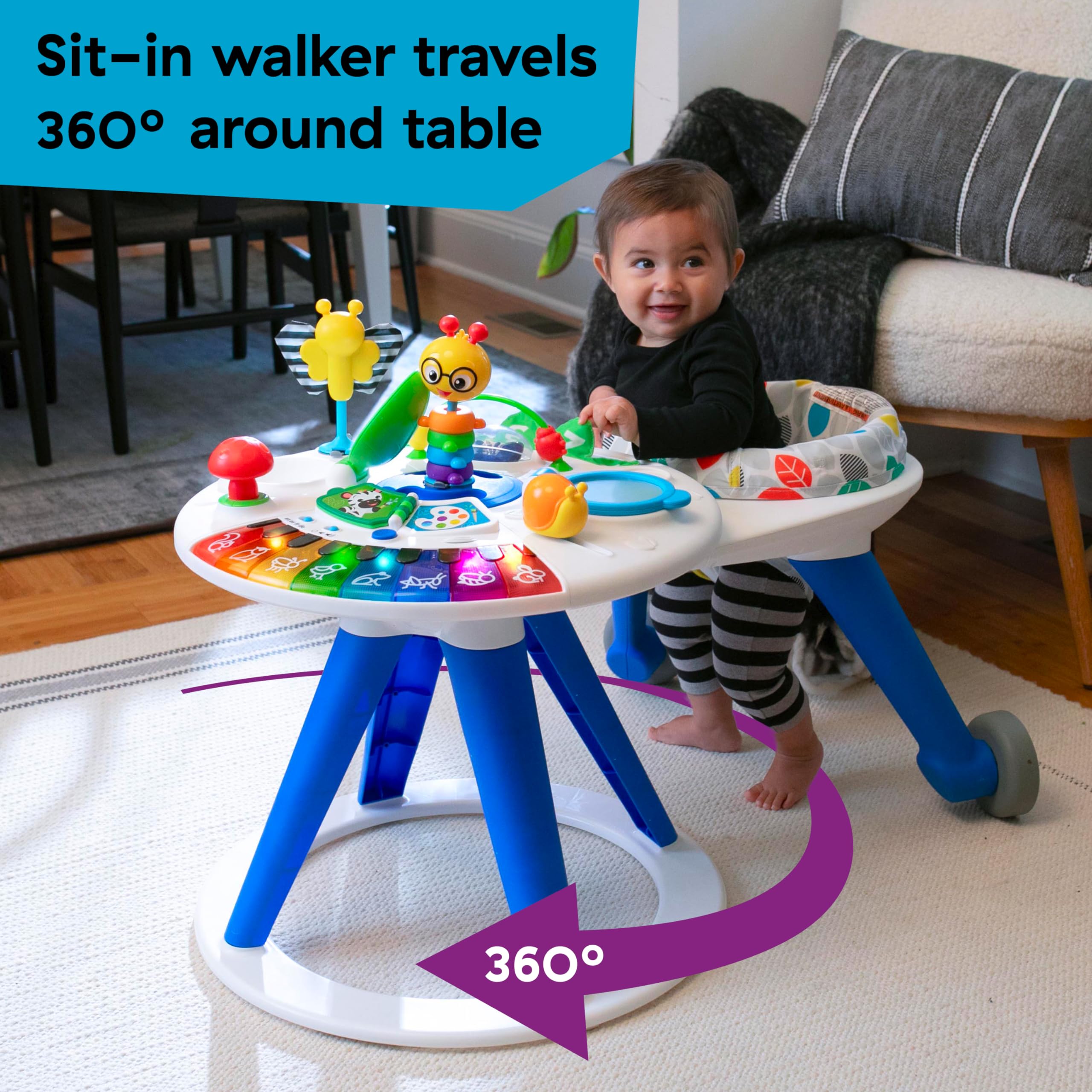 Baby Einstein light-up piano detail teaching colors and animal names