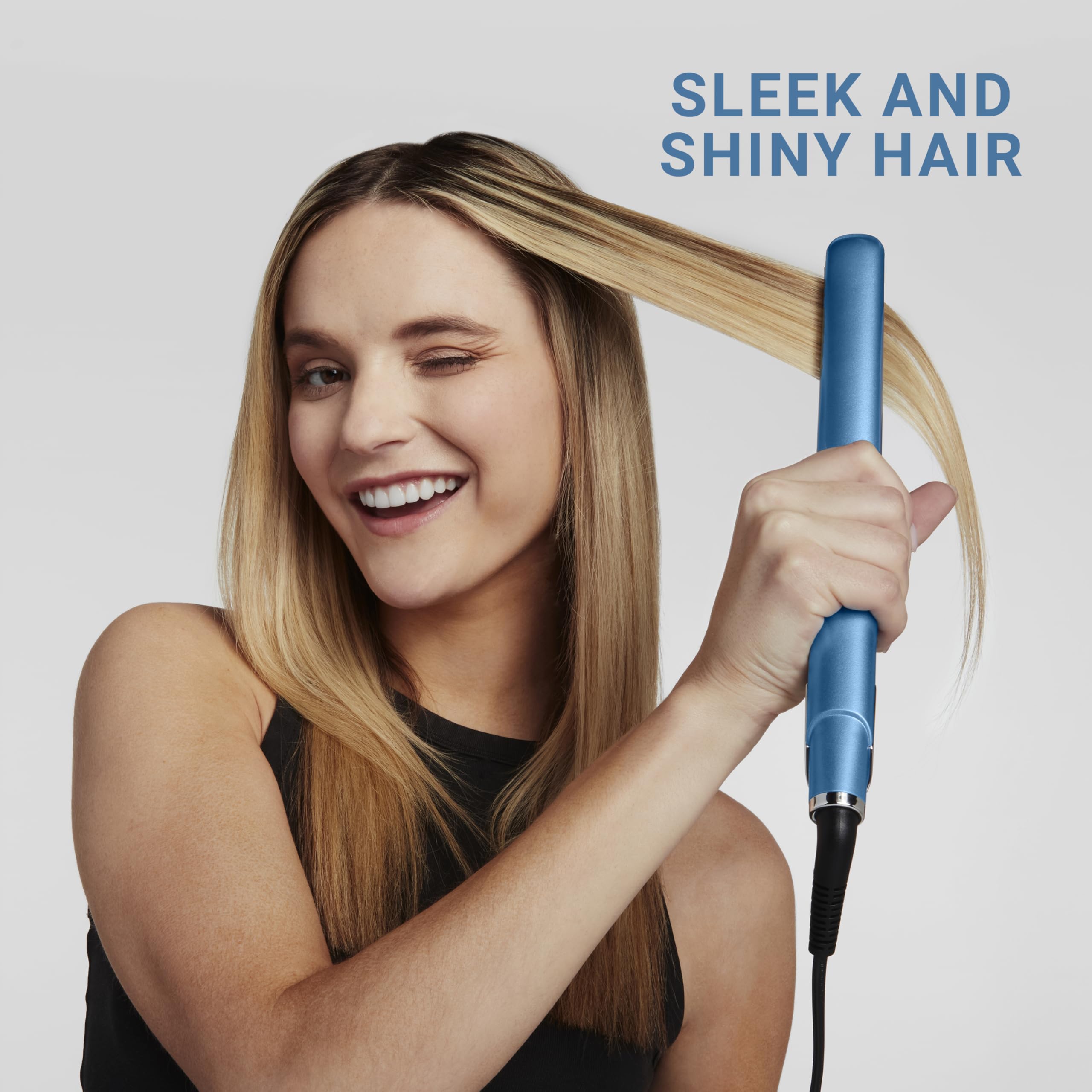 BaBylissPRO styling long hair in use for quicker straightening and smooth finish