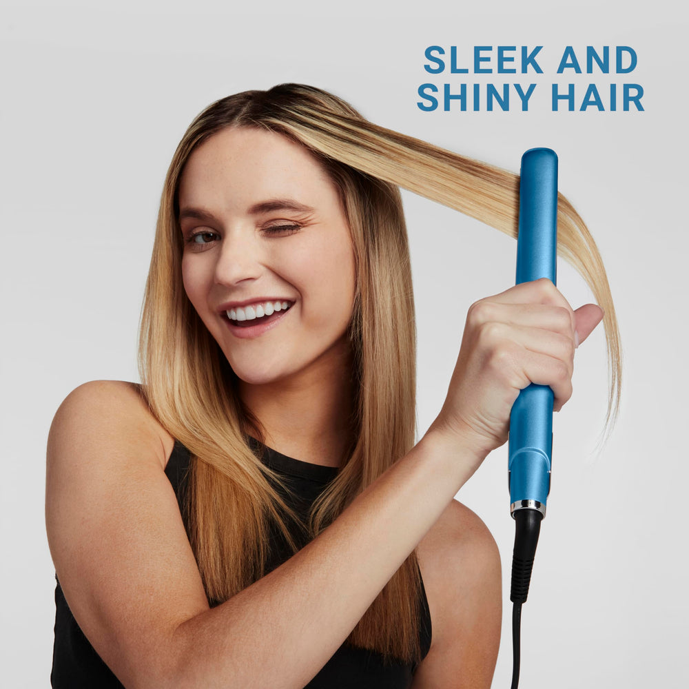 BaBylissPRO styling long hair in use for quicker straightening and smooth finish