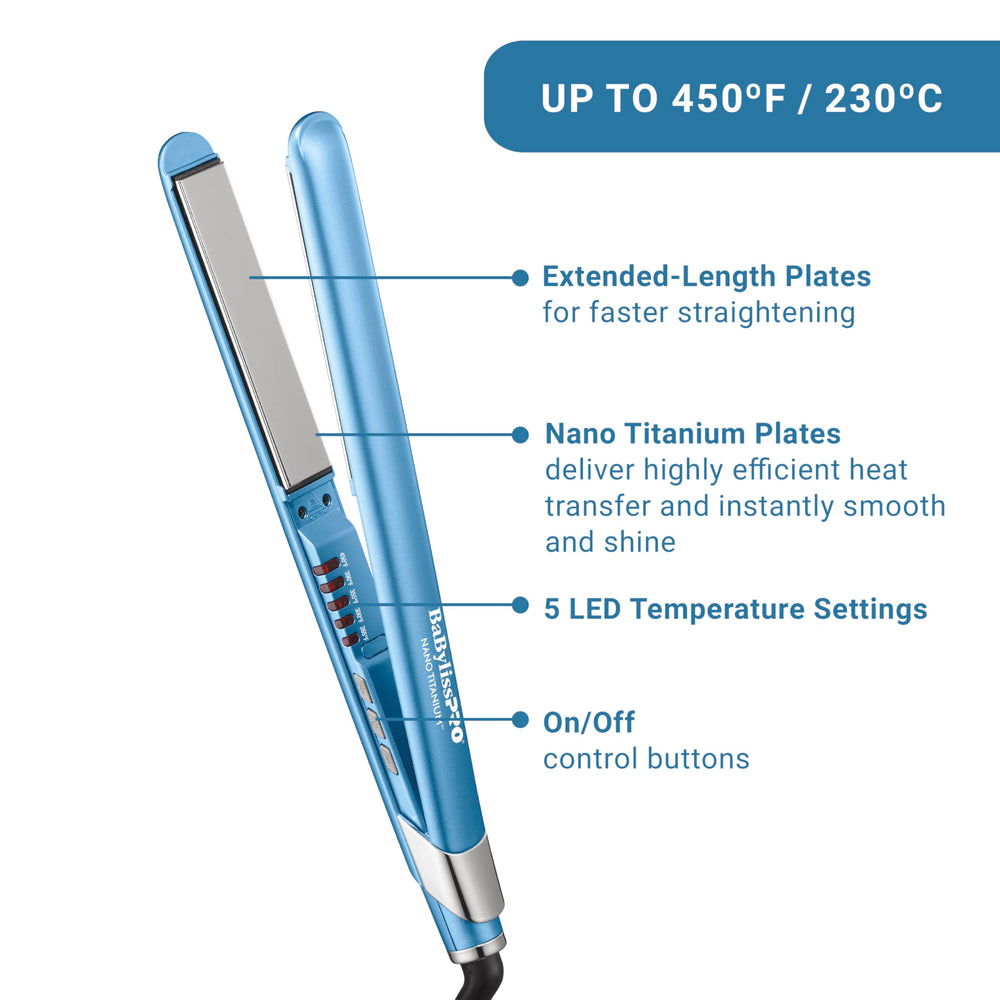 BaBylissPRO LED temperature display clear readout for precise heat selection