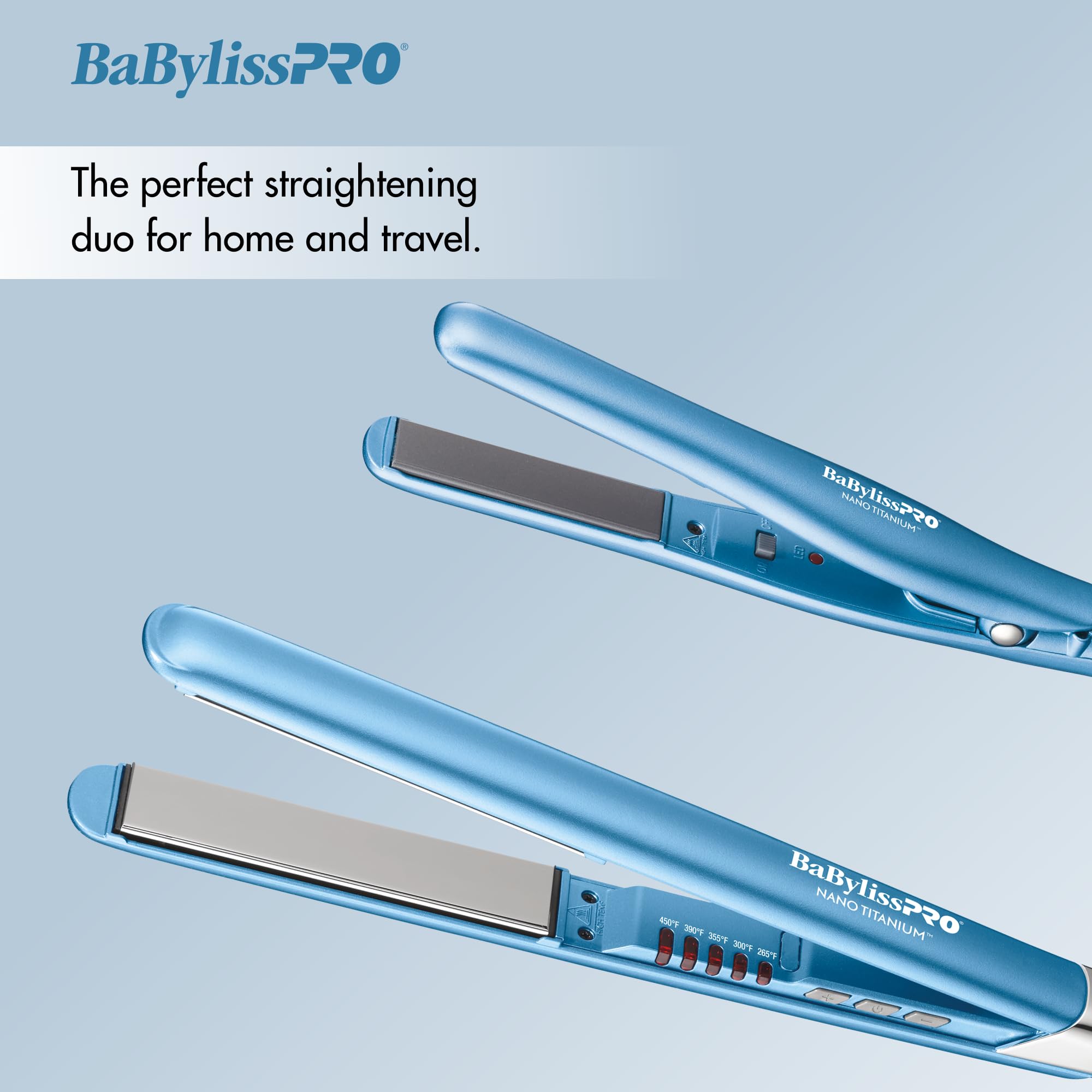 BaBylissPRO titanium plate close-up showing smooth surface for faster, shinier results