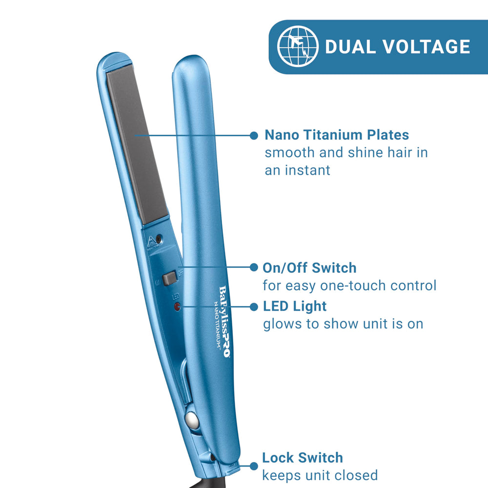 BaBylissPRO travel-ready lifestyle shot showing dual-voltage convenience abroad