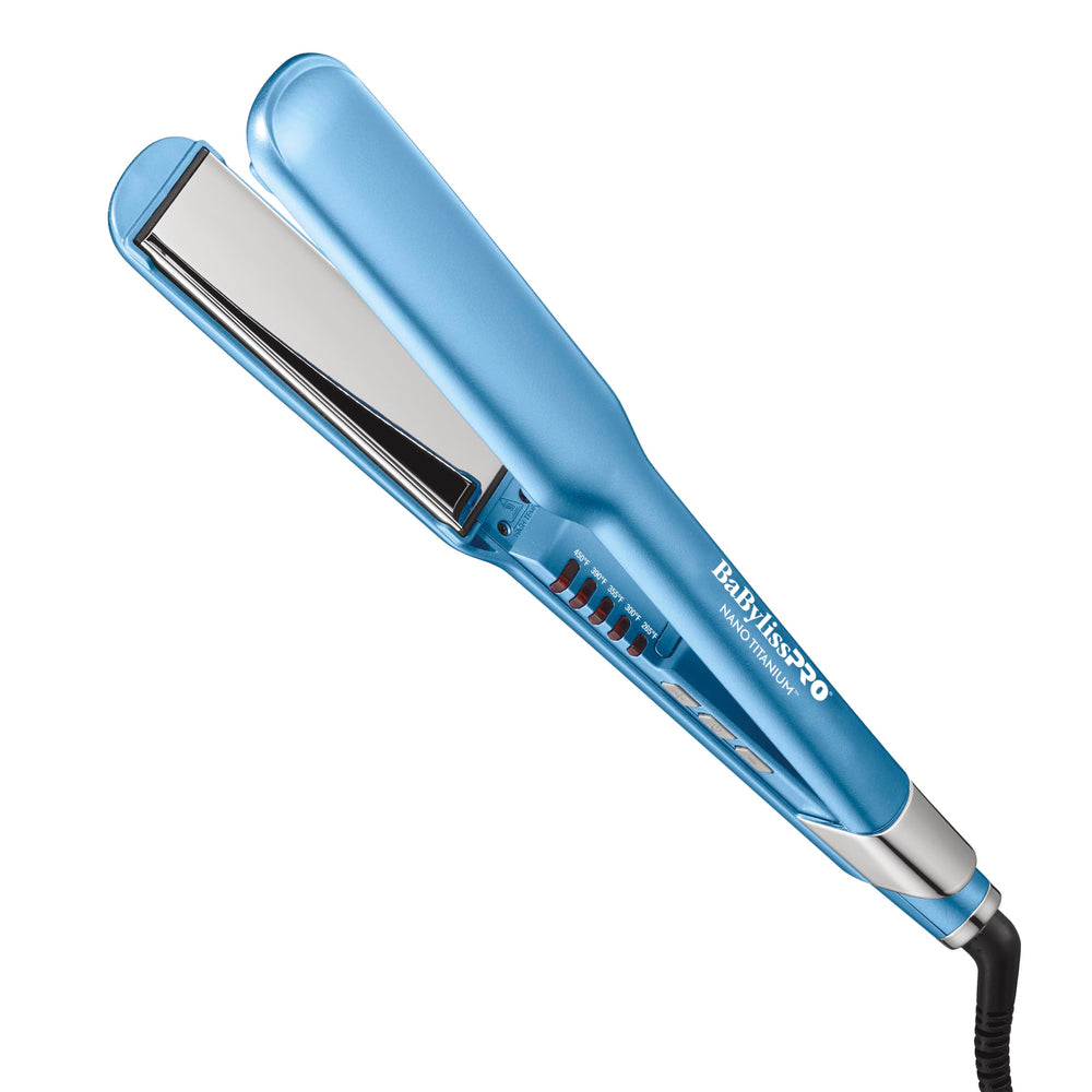 BaBylissPRO front view of iron showing sleek design and fast heating benefit