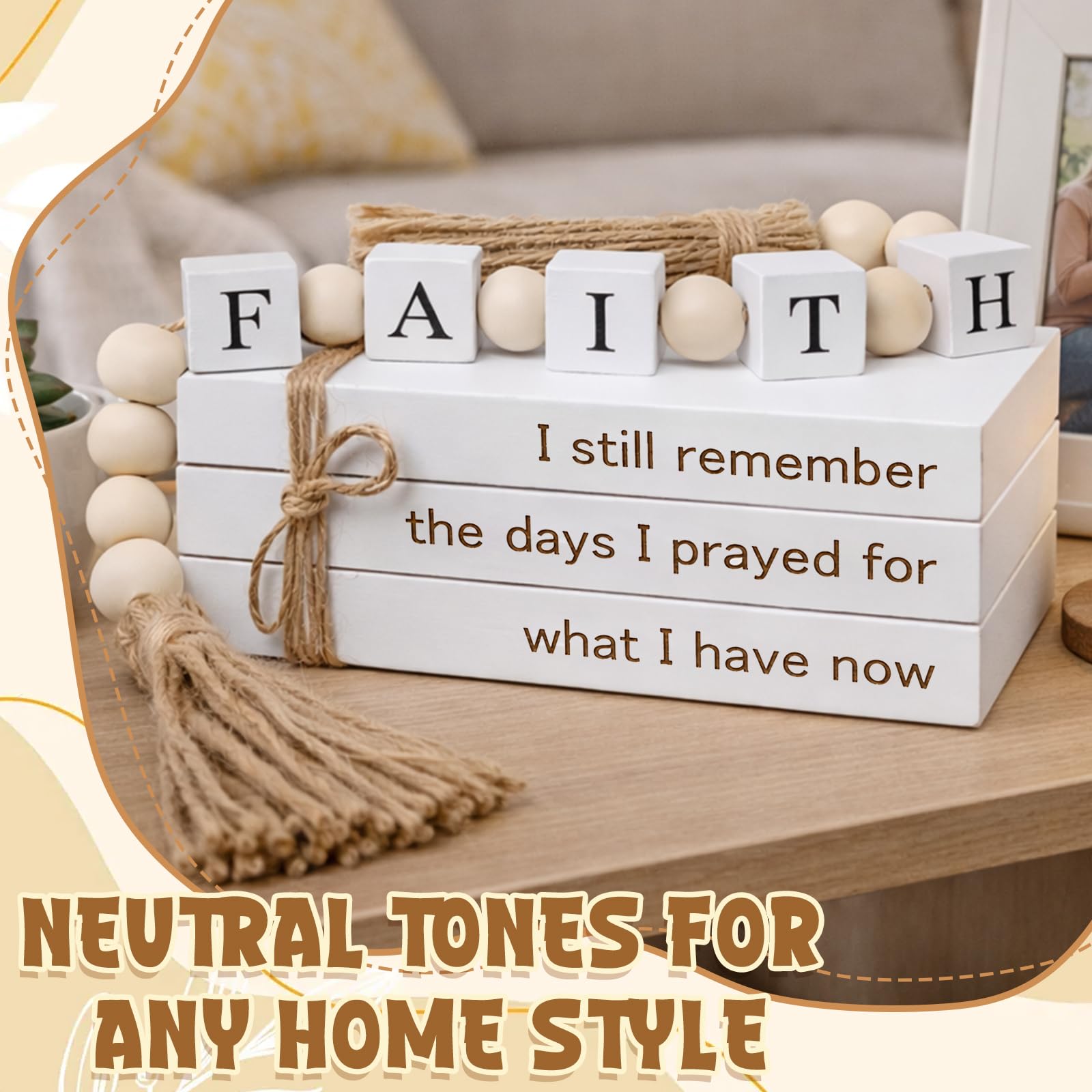 BABYQLO side profile with wood-bead tassel adding rustic detail and tactile interest