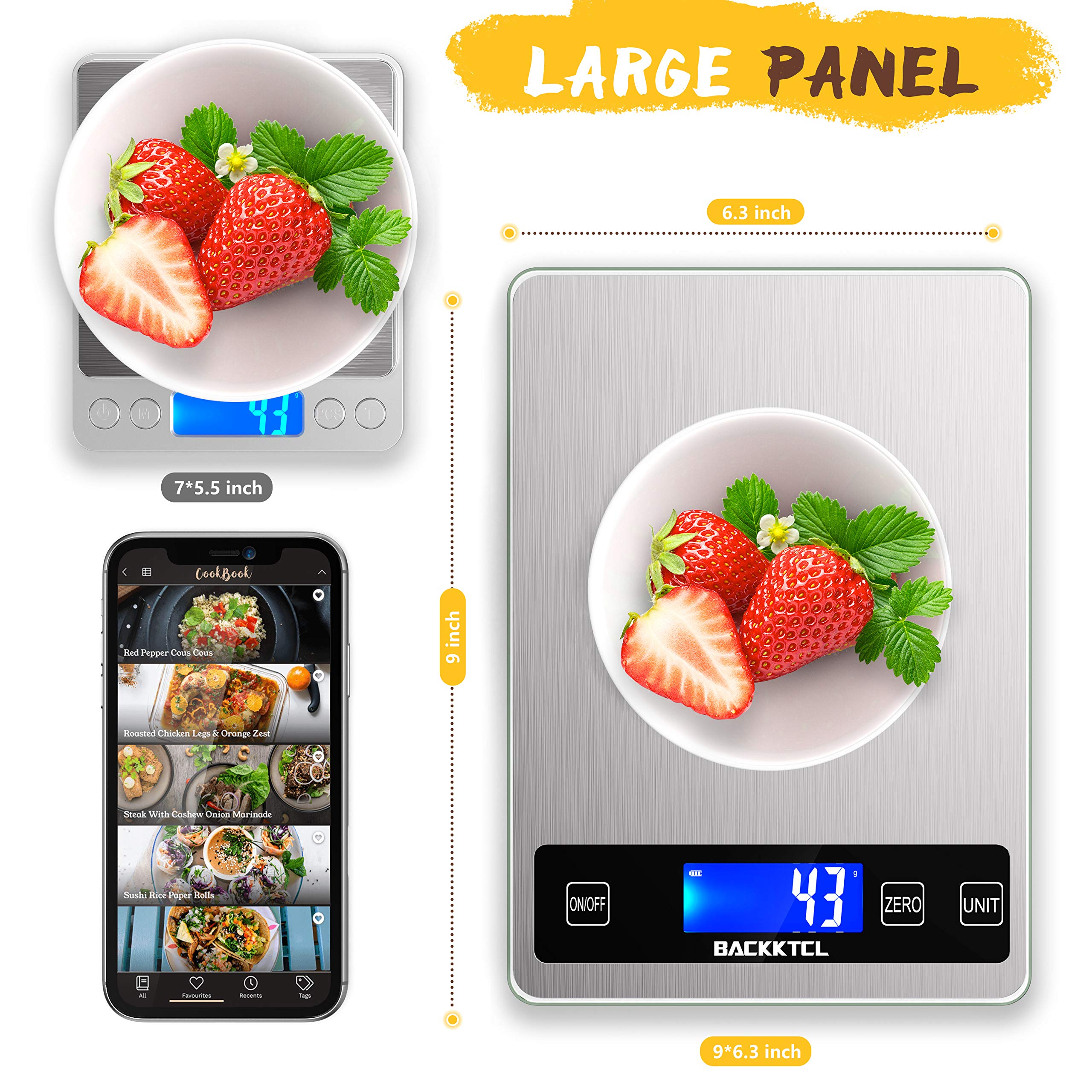 BACK KTCL scale weighing a mixing bowl demonstrating high capacity and stability