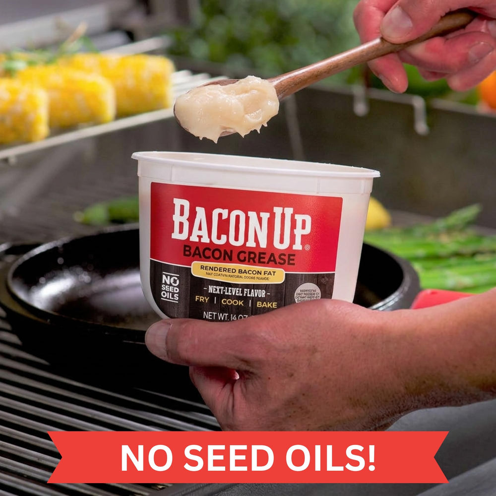 Bacon Up used on cast iron pan demonstrating seasoning and nonstick benefit