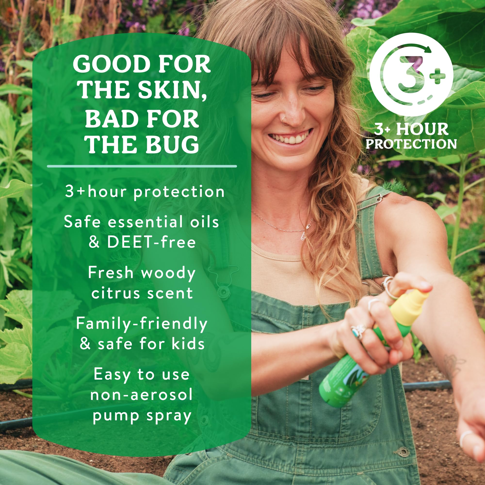 Badger close-up pump spray demonstrating easy, even application benefit