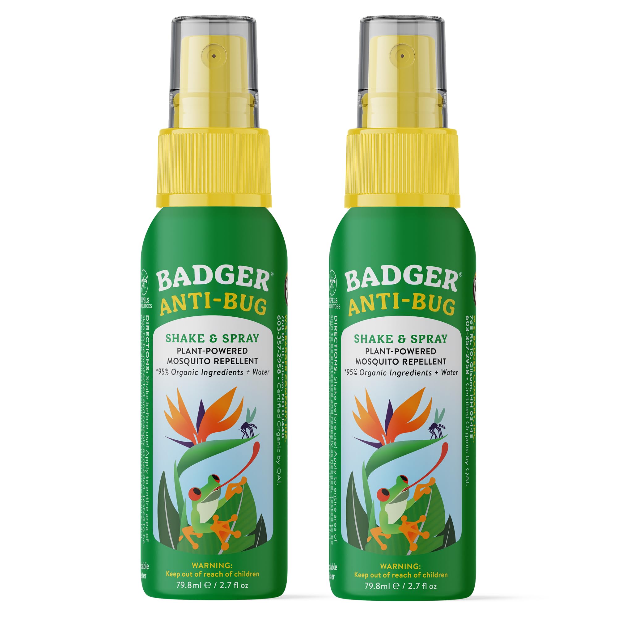 Badger front packaging citronella bottle showing travel-ready benefits