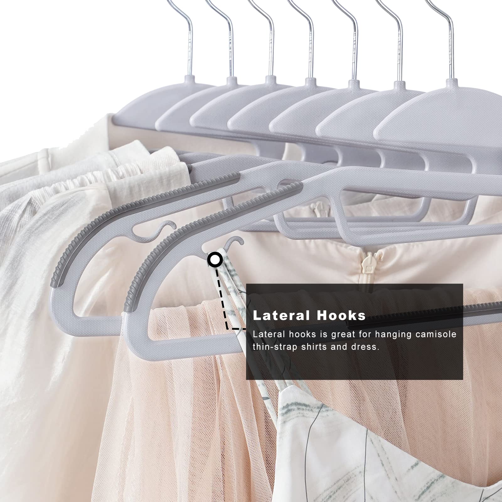 BAGAIL hangers organizing a closet to maximize space and visibility