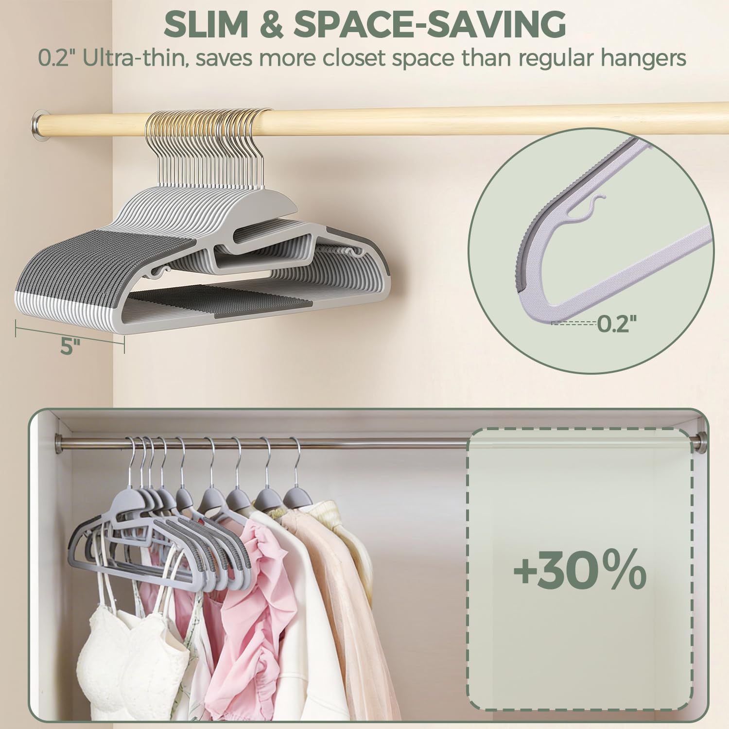 BAGAIL detailed non-slip TPR pad preventing clothes from sliding