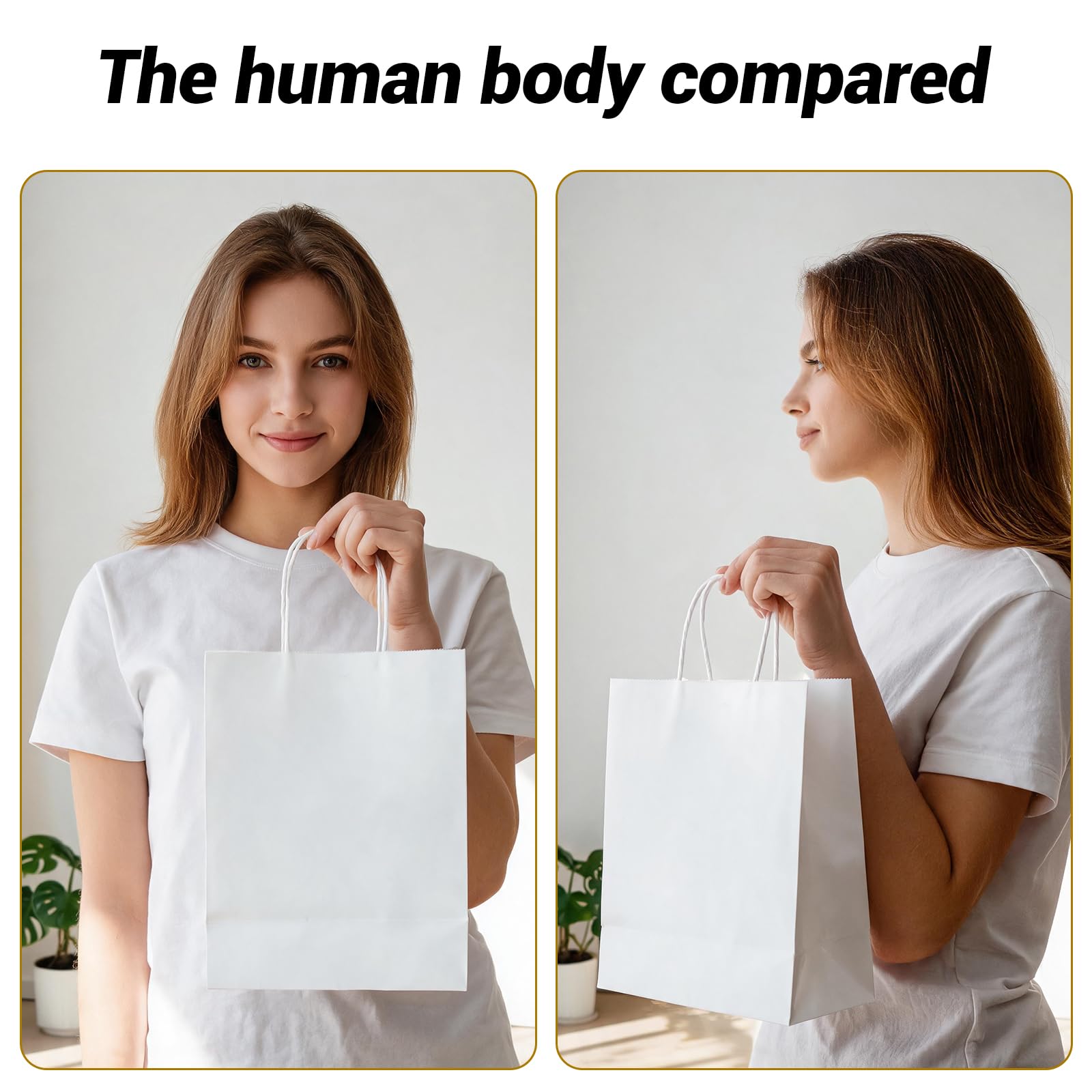 bagmad held in hand to show actual scale and practical capacity for small purchases