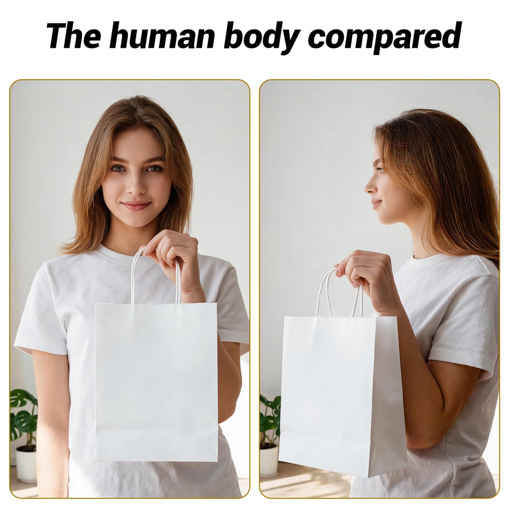 bagmad held in hand to show actual scale and practical capacity for small purchases
