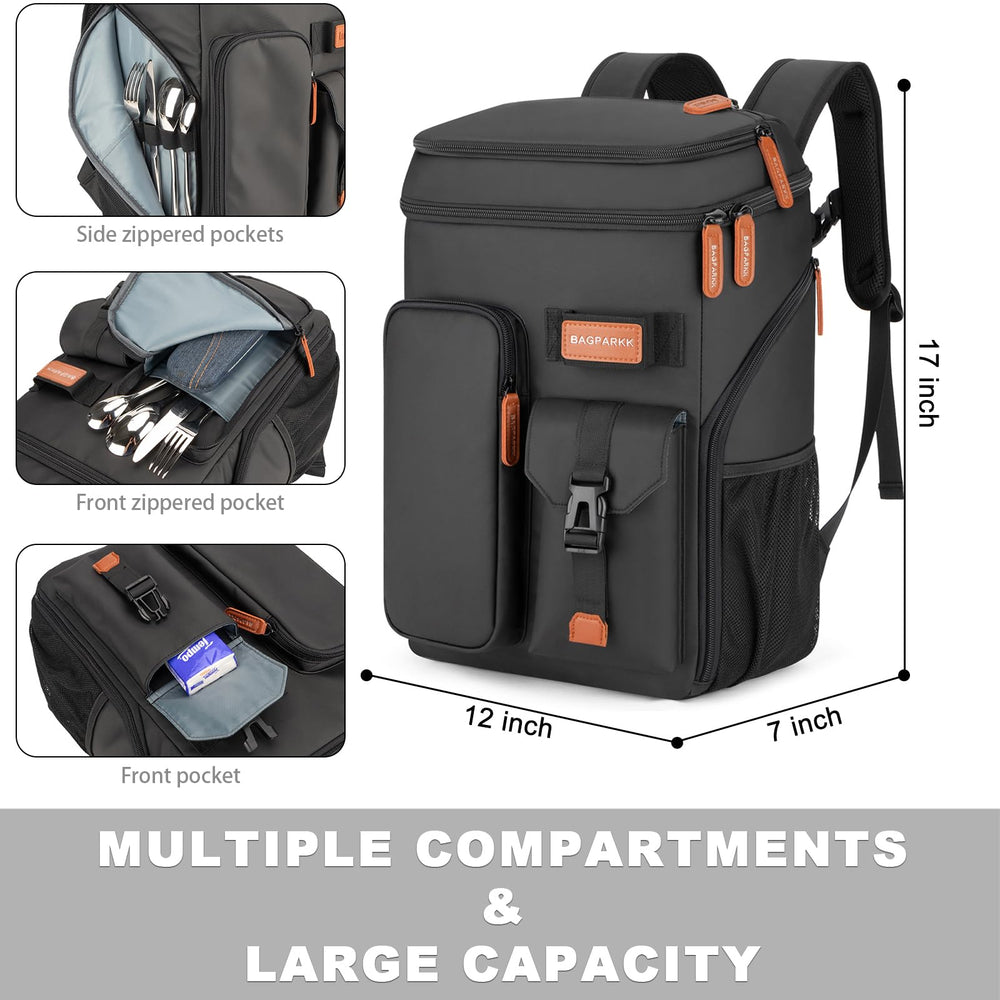 BAGPARKK padded back and straps shown for ergonomic comfort and reduced fatigue