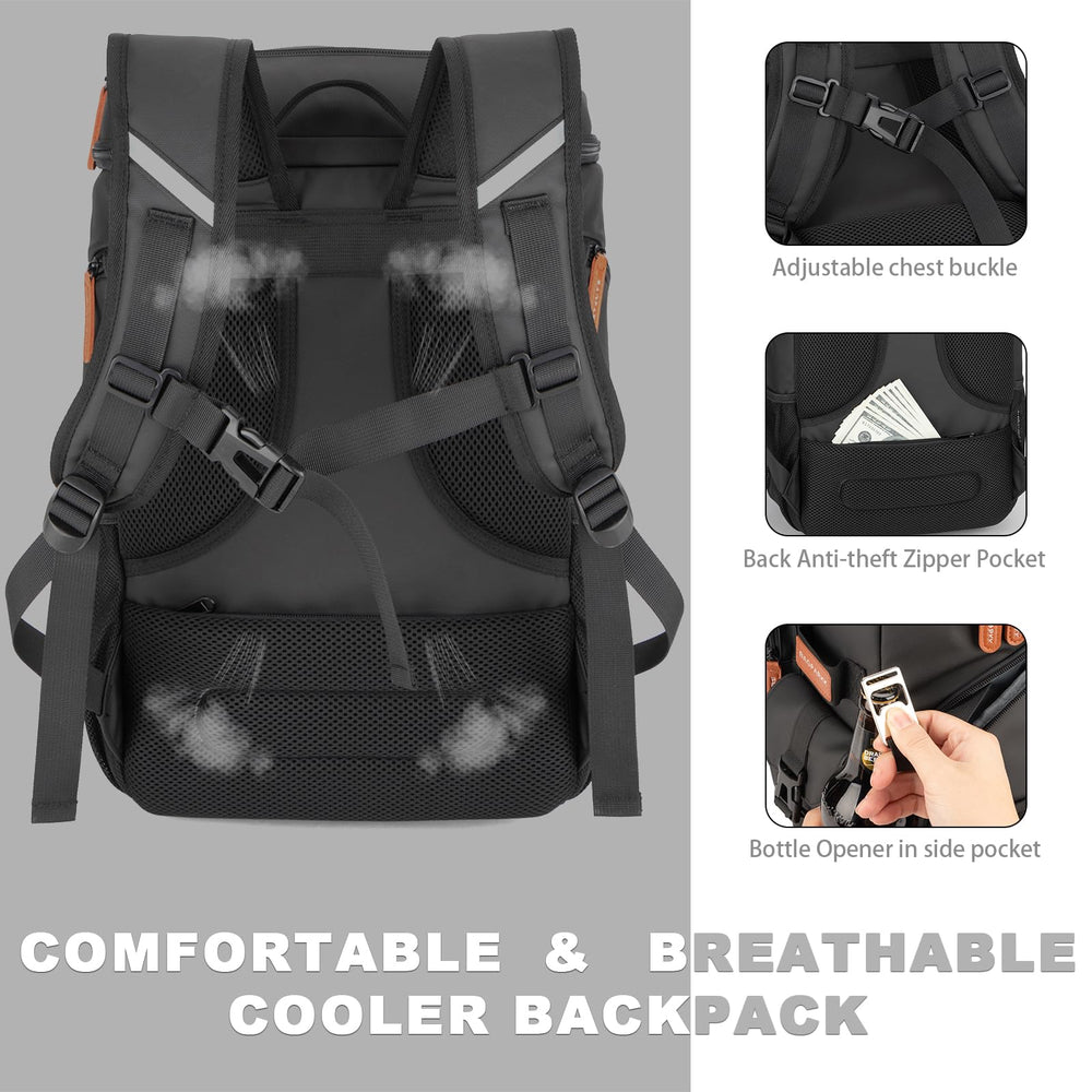 BAGPARKK seam and zipper detail illustrating leak-resistant lining and durable construction